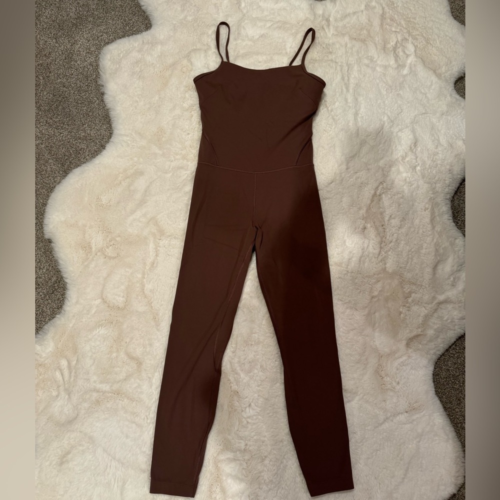 Lululemon Cross-Back Nulu Yoga Bodysuit 25"- Dark Oxide